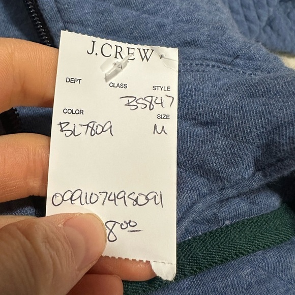J crew heather surf Quilted half-zip - Picture 4 of 4